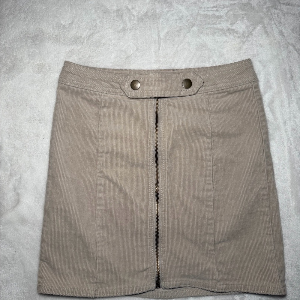 Vintage Blue Spice Tan Corduroy Mini Skirt 0